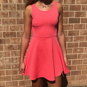 Pink Fit and Flair Sundress